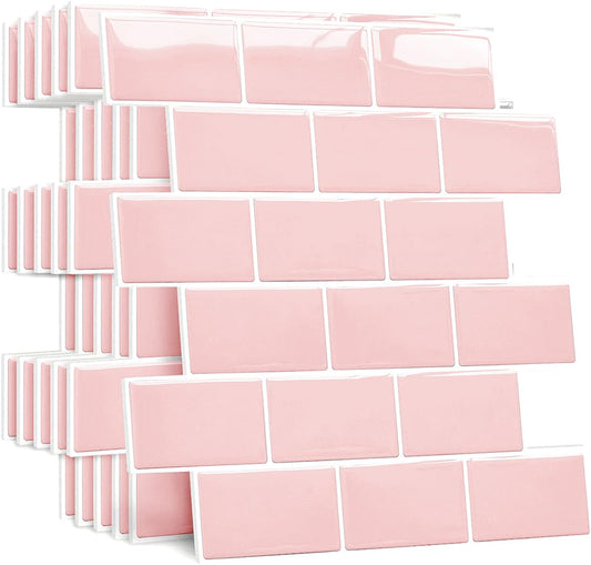 Yoillione Upgrade Thicker Peel and Stick Wall Tiles Backsplash for Kitchen and Bathroom, Metro Subway Tiles Self Adhesive Tile Stickers 3D Stick on