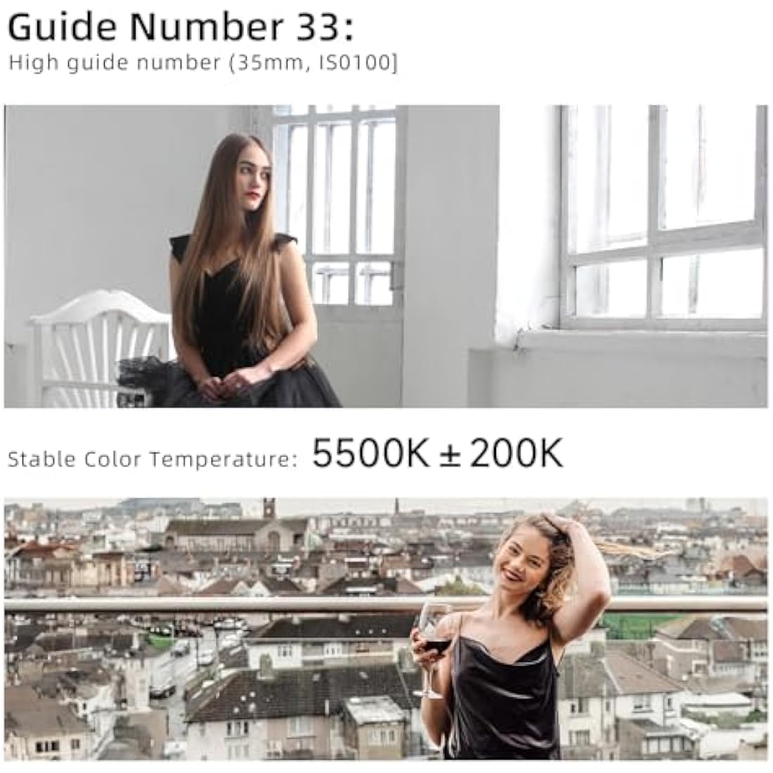 PHOTOOLEX LCD Flash Speedlite for Canon Nikon Sony Panasonic Olympus Fujifilm Pentax and Other DSLR Cameras and Digital Cameras Speedlight with Standard Hot Shoe for Studio Photography Photoshoot