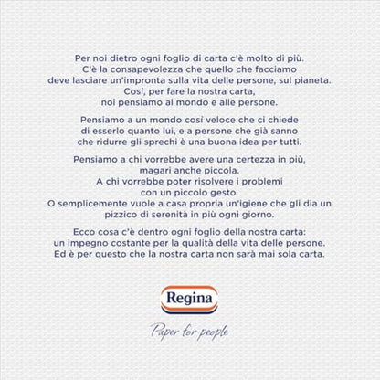 Regina Disposable Towels – Pack of 100 Services, Disposable Towels Practical and Hygienic, 100% FSC Cellulose, Biodegradable, Dispenser Pack