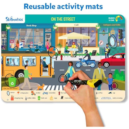 Skillmatics Search and Find Megapack - Reusable Preschool Learning Activities, Vocabulary Building Educational Game, Gifts for Ages 3, 4, 5, 6
