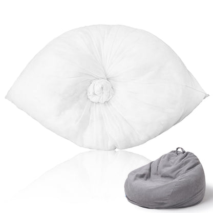 Ciieeo Bean Bag Inner Liner Replacement, 120 x 130cm White Bean Bag Chair Cover, Washable Breathable Lazy Sofa Mesh Inner Liner without Filling for