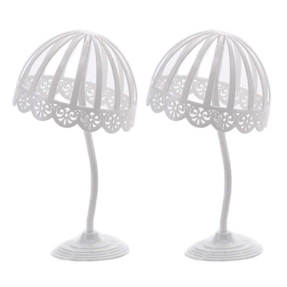 POFET 2 pcs Plastic Baby Hat Cap Storage Display Holder Hair Wigs Rack Shelf Stand