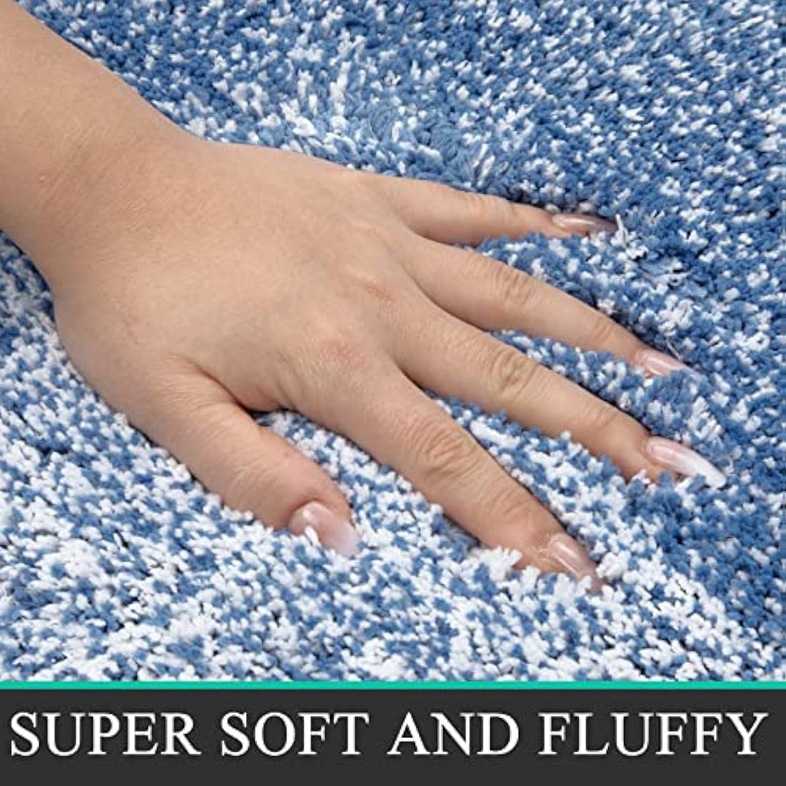 Enyhom Microfiber 3 Piece Bath Mat Sets Non Slip Bath Rugs and Pedestal Mats for Bathroom Washable Absorbent Bathroom Floor Carpet Rug Toilet Rug, Blue