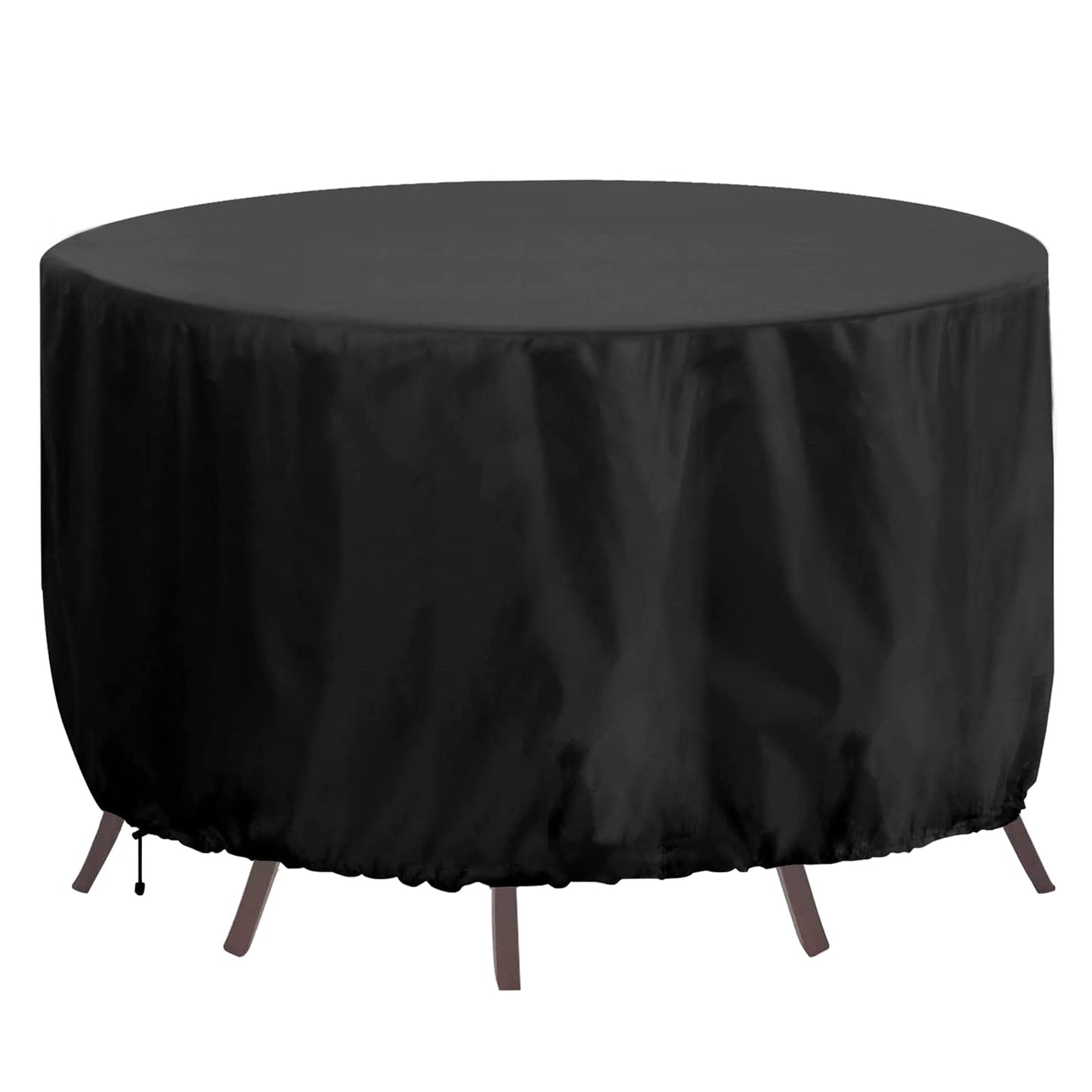 RICHIE Round Garden Furniture Covers Waterproof, Large Round Garden Table Cover 300x90cm, Heavy Duty 420D Outdoor Round Table Cover Windproof, Anti-UV