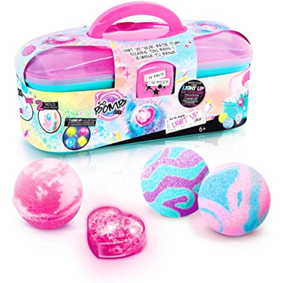 So Bomb DIY Light Up Bath Bomb Case, Light-Up, Pink
