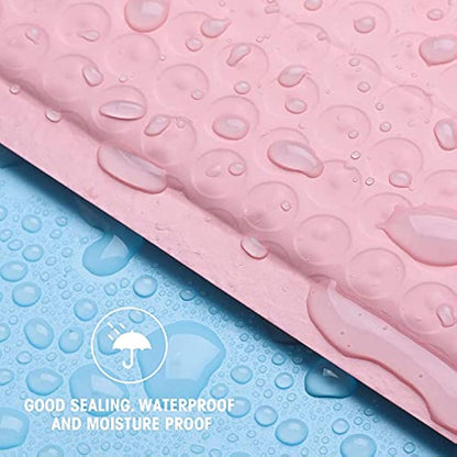 Switory 25Pcs Poly Bubble Mailers Padded Envelopes Bulk Bubble Lined Wrap Polymailer Bags for Shipping/Packaging/Mailing Self Seal, Pale Pink (Inside Size: 26.7x38cm)