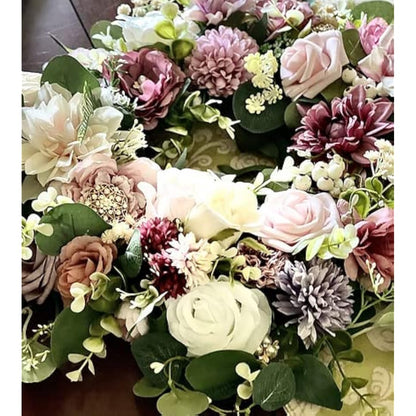 Artificial Flowers, Foam Fake Combo Box Set, Flowers with Stems, for DIY Floral Arrangements Bouquets Wedding Party Home Baby Shower Decor (Champagne Dusty Pink)