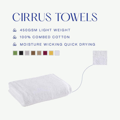 Christy Cirrus Bathroom Towel Set | 6 Piece Set | 2 Face 2 Hand 2 Bath | Lightweight Super Soft and Fluffy | Quick Dry Shower Towels | 100% Cotton