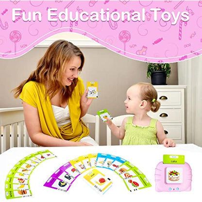 Talking Flash Cards Early Educational Toys for 3 4 5 6 Year Old Baby Boys Girls, Preschool Learning Reading Machine with 224 Words, Montessori Interactive Gift for Kids Toddlers