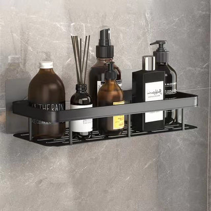 Uwenkjie 3-in-1 Adhesive Shower Caddy: Soap Dish, Storage Basket & Drain Tray. No-Drill Wall Mounted Organizer for Sponge, Razor