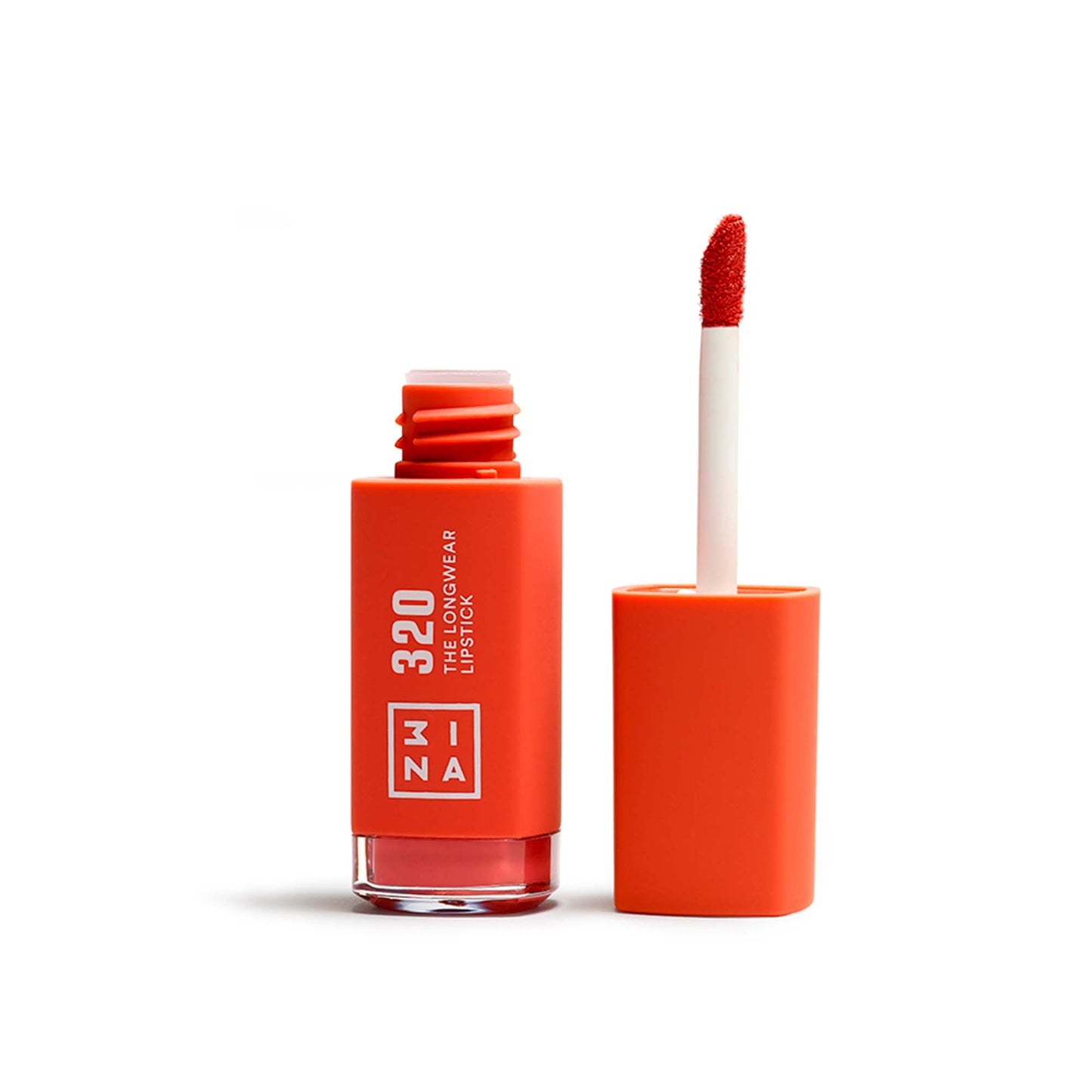 3INA MAKEUP - The Longwear Lipstick 320 - Orange Long Lasting - Matte Liquid with Hyaluronic Acid