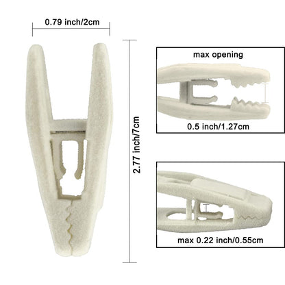 Corodo Velvet Hangers Clips, 20 Pack Strong Felt Hanger Finger Clips, Ivory