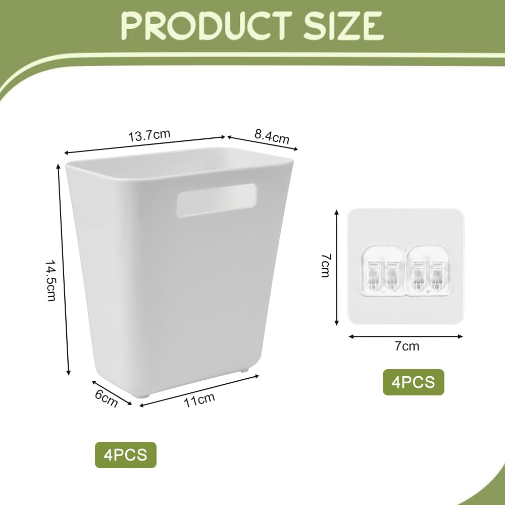 KARBAG Kitchen Cabinet Door Storage Box, Self-Adhesive Wall Mounted Storage Box Wrap Organizer Container Storage Organizer Space Saving for Small