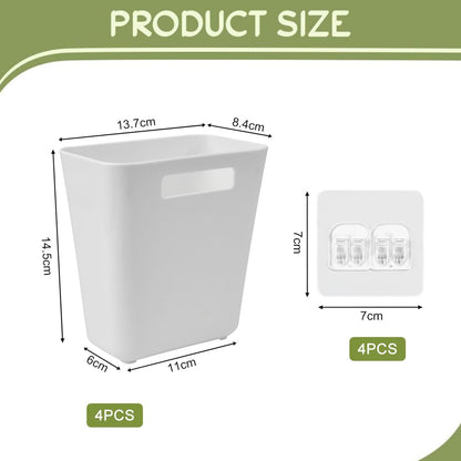 KARBAG Kitchen Cabinet Door Storage Box, Self-Adhesive Wall Mounted Storage Box Wrap Organizer Container Storage Organizer Space Saving for Small