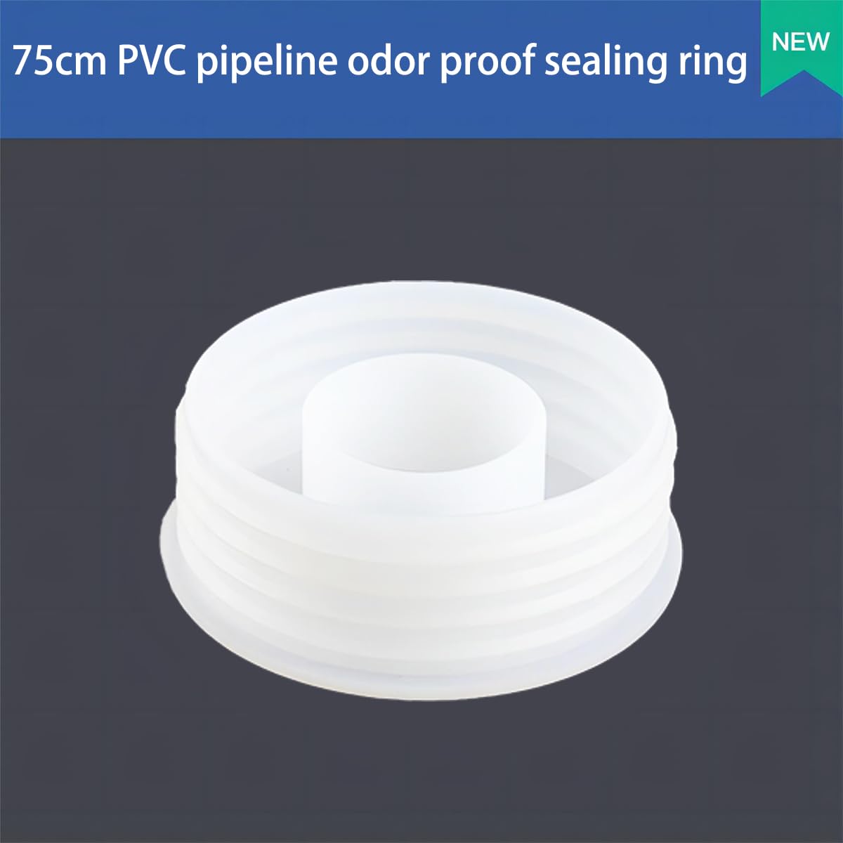 Qrity 1 PCS Silicone Hose Stopper, Drain Pipe Seal Deodorant, Sewer Sealing Ring Connector for Kitchen Drain Pipe, 75mm