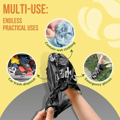 PET N PET 1080 Count Biodegradable Poo Bags Dogs USDA Certified 38 percent Biobased 72 Thick Dog Poop Bags Rolls 9x13 Leak-Proof Black Unscented