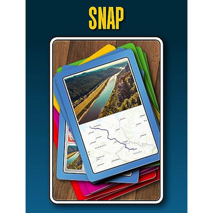 SMART CARDS Rivers, 7 games in 1, Pairs, Snap, Trumps, Rummy, Memory Quiz, Learn Facts, Travel Game, Gift, Stocking Filler, Age 5+, 1-8 Players