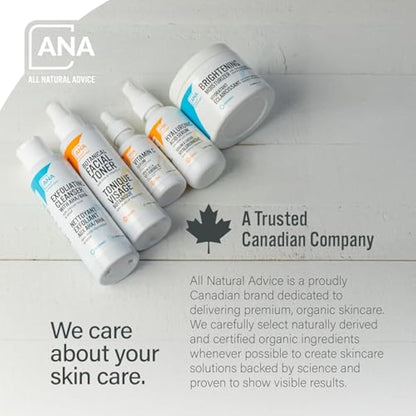 All Natural Advice Vitamin C Serum For Face with Hyaluronic Acid & Vitamin E – Facial Serum - Organic Face Care -Proud Canadian Company (60ml / 2oz)