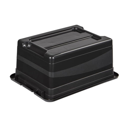 Keeeper Transport Box with Lid, Extra Strong, Sliding Closure, 39.5x29.5x17.5 cm, 12 Litre, Eckhart, Graphite Grey
