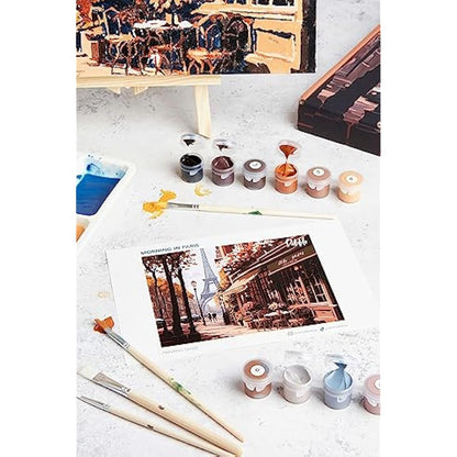 Dabble Paint by Numbers Kit – Paint by Numbers for Adults Beginners with Canvas Frame, Painting Kit for Adults, Flowers Design