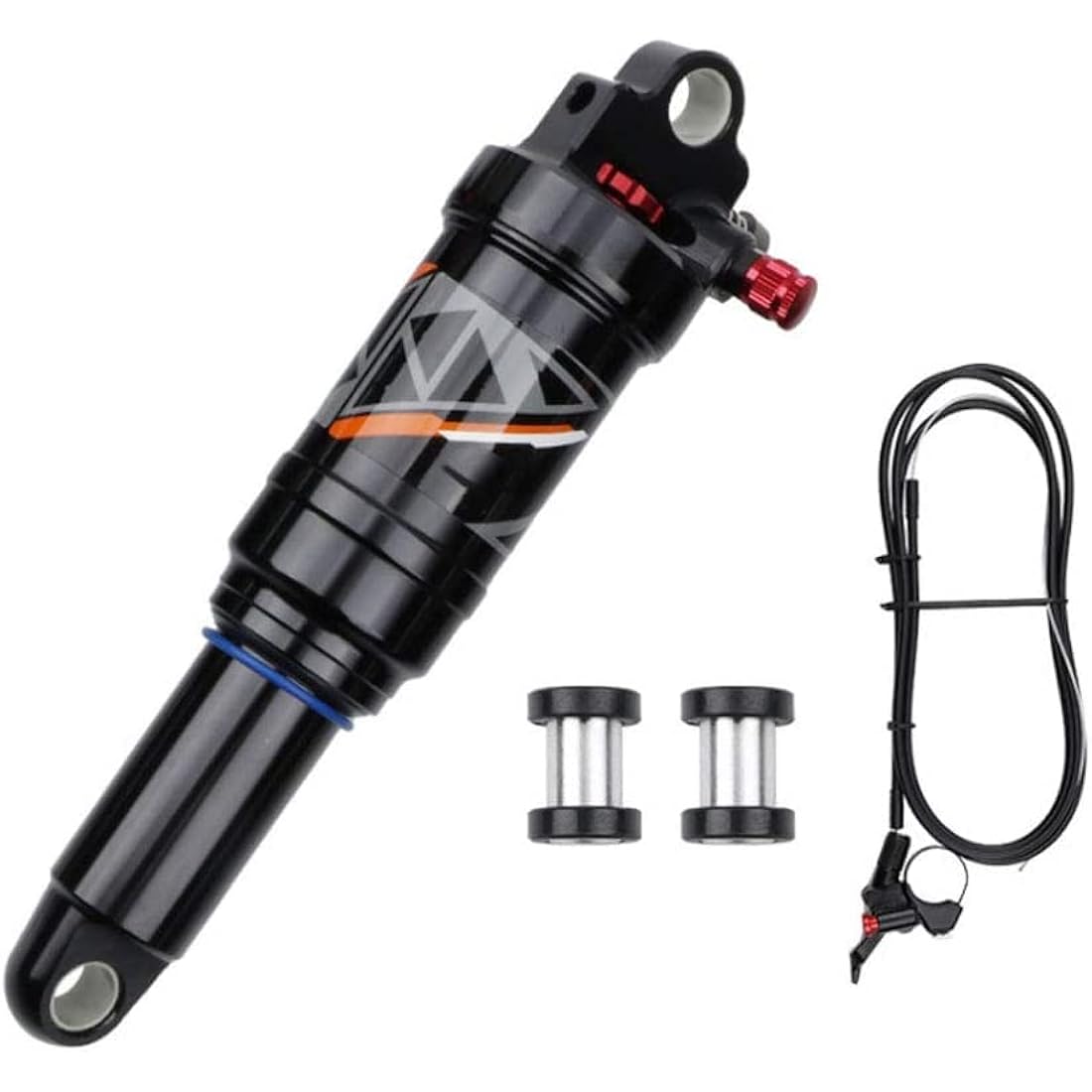 splumzer Mountain Bike Shocks Absorber Air Rear Shock - Rebound/Lock Out/Air Pressure Adjustable (165MM, Remote Lockout)