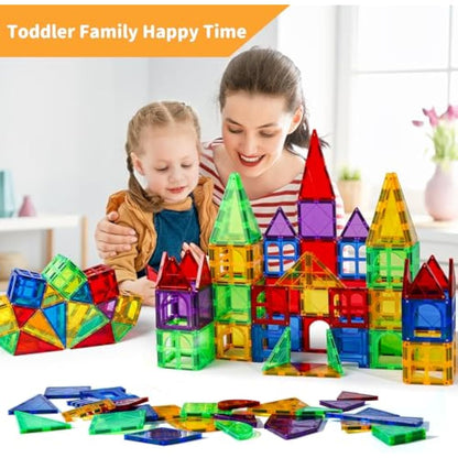 Magblock 120 PCS Magnetic Blocks, Magnetic Tiles Building Blocks for Kids Toys丨Magnet Toys Set 3D Building Blocks for Toddler Boys and Girls