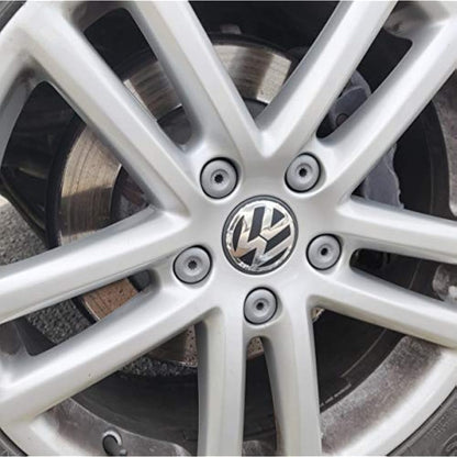 Partsdealers WHEEL NUT BOLT COVERS CAPS FOR VW TRANSPORTER T5 T5.5 TOUAREG AMAROK 19mm GREY x20 NEW SET + TOOL…