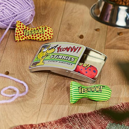 YEOWWW,Multi - 3 stinkies catnip sardines in can - 1 piece, All Breed Sizes