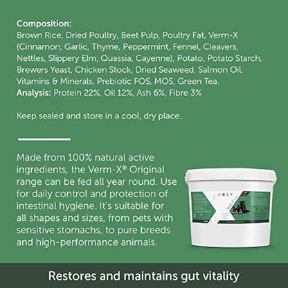 Verm-X All Natural Treats for Dogs. Supports Intestinal Hygiene. Vet Approved. UFAS Assured. Restores and Maintains Gut Vitality. Wormwood Free Recipe.