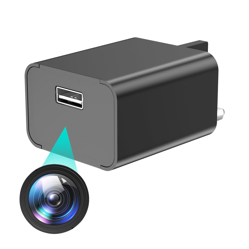 UIKOP 64GB Spy Camera Hidden Camera USB Charger Camera 1080P HD with Motion Detection Night Vision Indoor Nanny Camera Mini Cam for Home Office