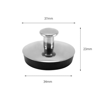 4 Pack Rubber Sink Plug Drain Stopper Fit 35mm, Bathroom Sink Plug with Alloy Handle, Bath Plug Rubber Sink Plug for Kitchen, Bathroom, Bathtub, Sink