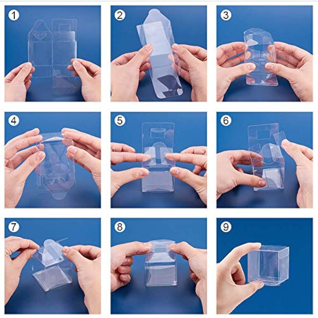 BENECREAT 30PCS 8x8x8cm Clear Cube Wedding Favour Boxes PVC Transparent Cube Gift Boxes for Candy Chocolate Birthday, Wedding, Party Favors