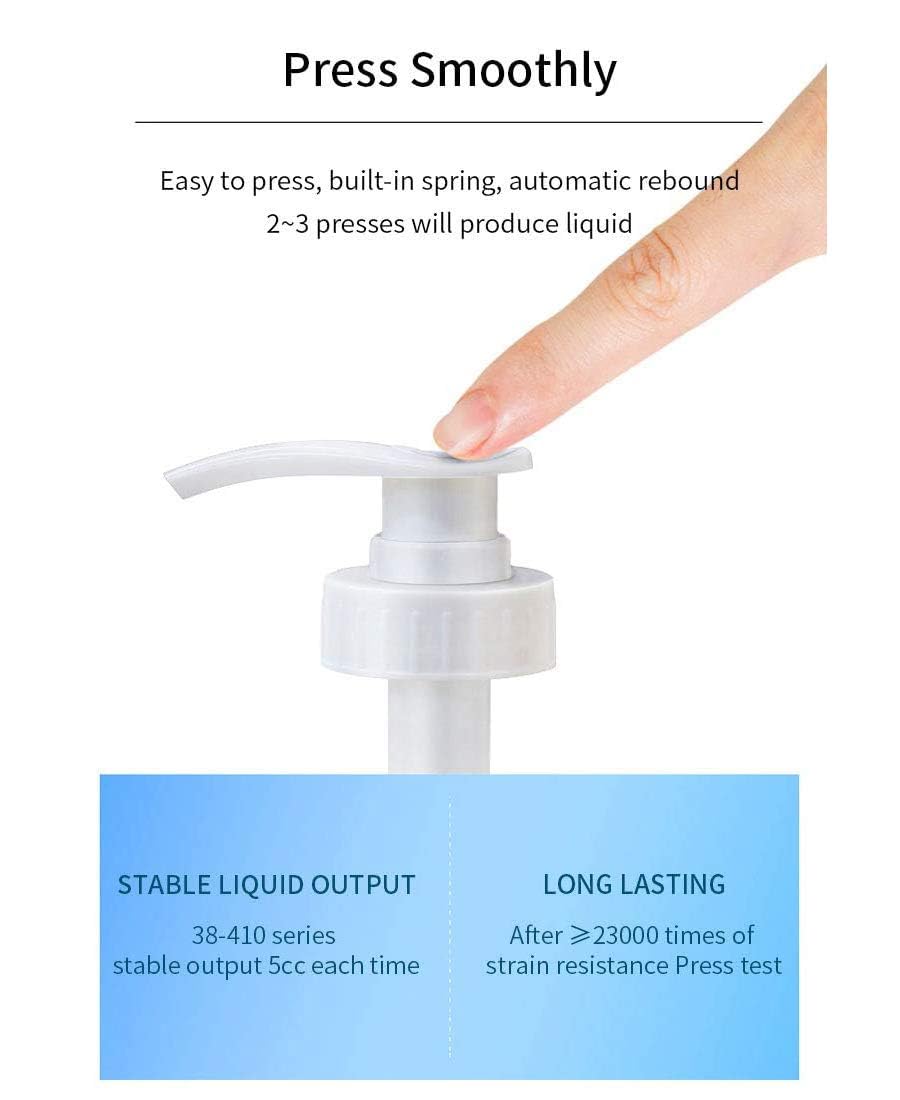 5L Pump Dispenser for 5 Litre Container, 38mm Pelican Pump Dispenser with Tube, 4ml Dose Ideal for oils, alcohol, perfumes, fragrances, Shampoo