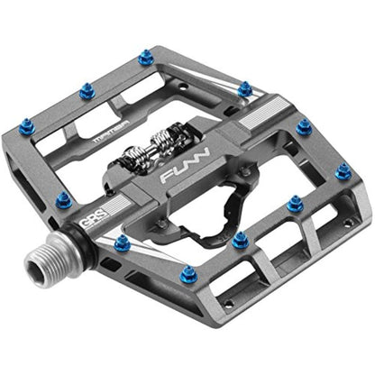 Funn Mamba MTB Clipless Pedals, Single Sided Clip Mountain Bike Pedals, Compatible with SPD Cleats, 9/16-Inch CrMo Axle Bicycle Pedals for MTB/BMX/Gravel Cycling
