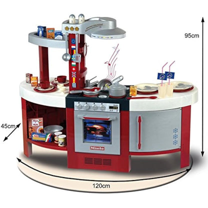 Theo Klein 9155 Miele Gourmet International Kitchen I Play Kitchen Includes Hob with Sound, Oven, Dishwasher and Much More | Dimensions: 120 cm x 43 cm x 95 cm I Toy for Children Aged 3 Years and Up