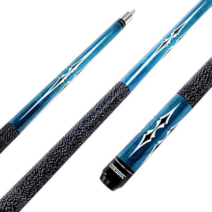 CUESOUL Combo Set of House Bar Pool Cue Sticks - 2 Cue Sticks Packed in 2x2 Hard Pool Cue Case