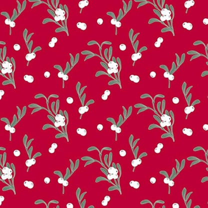 Clairefontaine - Ref 202058C - Excellia Christmas Fantasy Gift Wrap Paper Roll (Single Roll) - 70cm Width x 50m Length, 80gsm Paper - Mistletoe Design