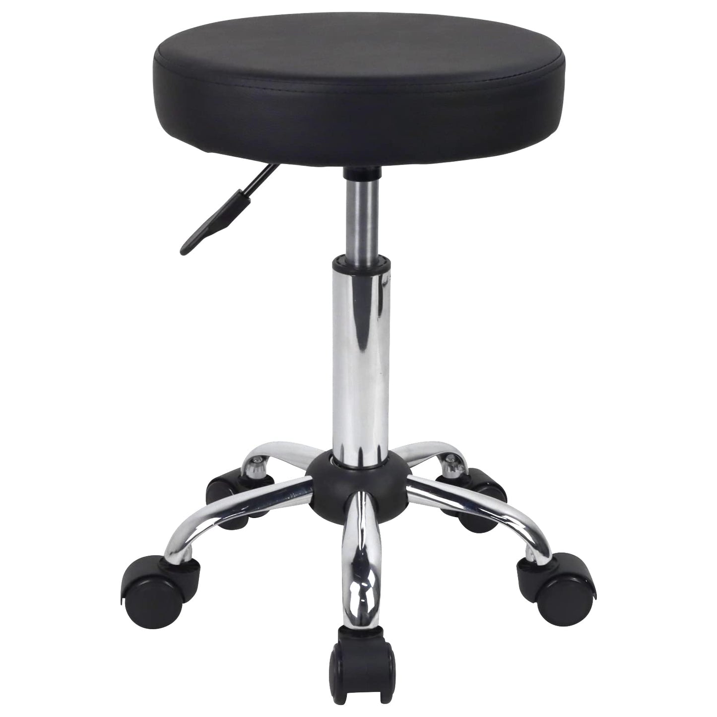 FURWOO Multi-Purpose Rolling Stool with Wheels for Spa - Adjustable Drafting Stool (Black)
