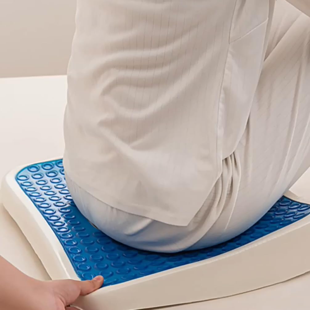 beolur Gel Circular Donut Cushions Chair Pad Memory Cotton Ice Silicone Technology Cushion avoids sores and Breathable for Office, Wheelchair, Sofa