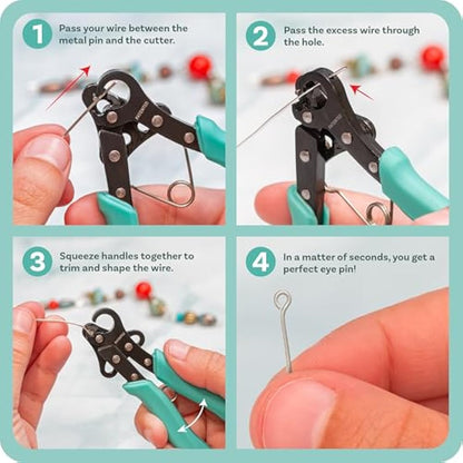 The Beadsmith Vintaj One Step Looper – Create and Trim Consistent 1.5 mm Loops for Jewelry, Use With 18-26g Craft Wire