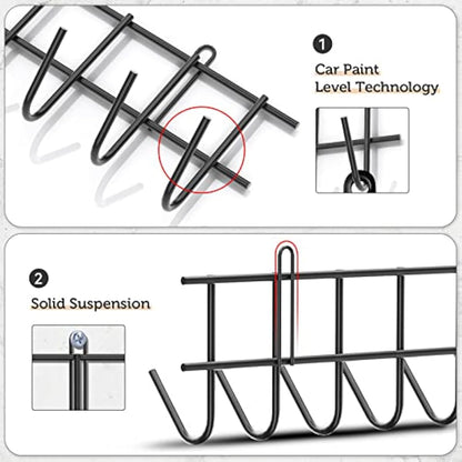 zacurter Garden Tool Rack Garage Tool Organizer Wall Mount Tool Holder Yard Hangers Organizer Heavy-Duty Hook Wall Storage Rack Holds Garden Tools, Shovels, Rakes, Hoses, Ropes (64 inches/160cm)