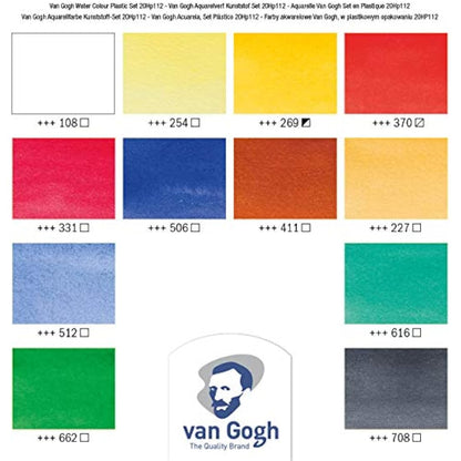 Van Gogh Watercolour Plastic case Set | 12 x 10 ml Tubes