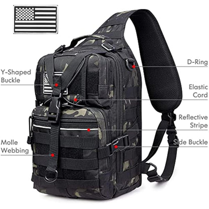 G4Free Tactical Sling Backpack Big Molle EDC Range Bag Pack Assault Military Shoulder Rucksack One Strap Daypack