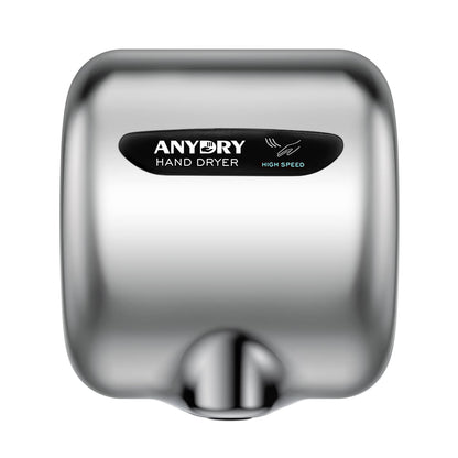 anydry 2800B Commercial Hand Dryer For Toilets,Heavy Duty Stainless Steel Electric Hand Dryers,With Banner.(Polished)