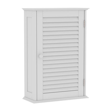 Bath Vida Bathroom Cabinet Single Door Shutter Wall Mounted Storage, White