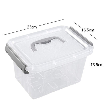 Waikhomes 6-Pack 6 L Storage Containers Bin with Lids (Grey handle)