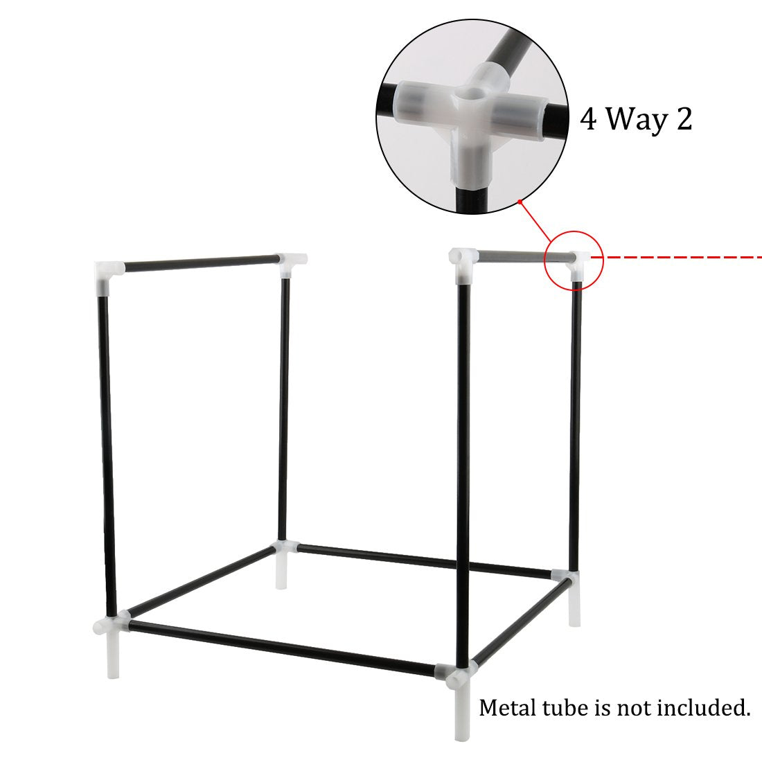 Sourcingmap Shoe Rack Accessories Connectors, 13mm Inner Diameter for Repair Assembled Wardrobe 4 Way, Replacement of Parts 15 Pcs