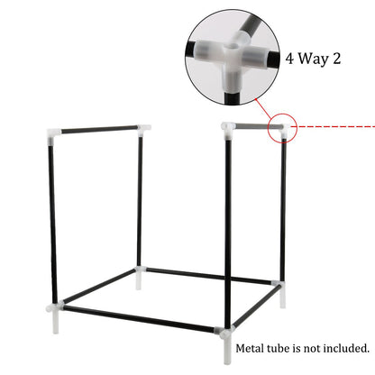 Sourcingmap Shoe Rack Accessories Connectors, 13mm Inner Diameter for Repair Assembled Wardrobe 4 Way, Replacement of Parts 15 Pcs