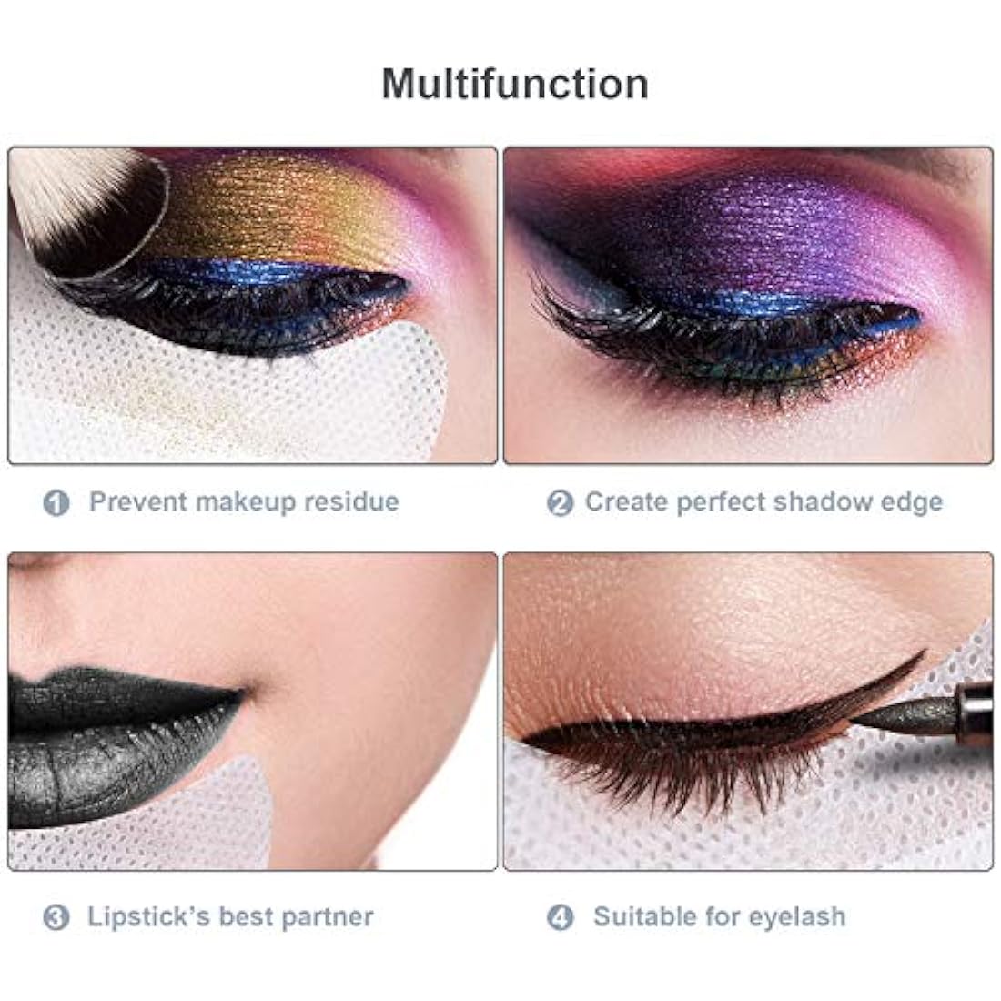 100 Pieces Eyeshadow Shield Eyeshadow Gel Pad Patches Eyelash Tint Stencils for Prevent Eyelash Extensions, Tinting and Lip Makeup Residue