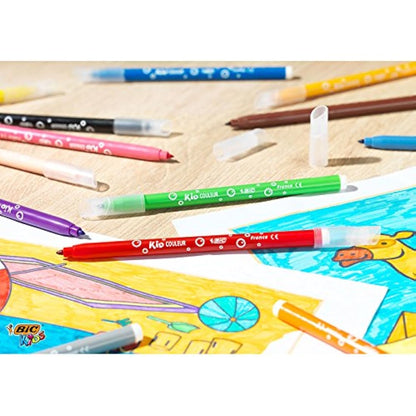 BIC Kit Rentrée des Classes - 18 Feutres de Coloriage/18 Crayons de Couleur/8 Crayons à Papier HB, Lot de 3